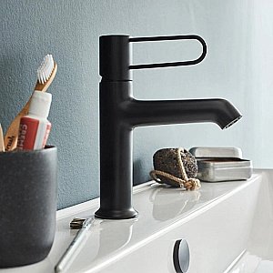 Cмеситель для раковины Jacob Delafon Odeon Rive Gauche E21028-BL-BL черный матовый купить в интернет-магазине сантехники Sanbest