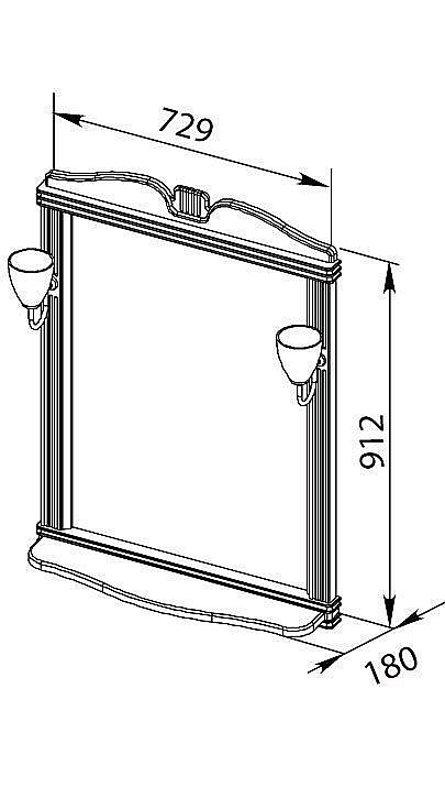 Зеркало Aquanet Николь 70 в ванную от интернет-магазине сантехники Sanbest