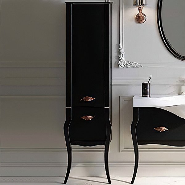 Пенал Aqwella Urban 45 BOR0548BLK черный для ванной в интернет-магазине сантехники Sanbest