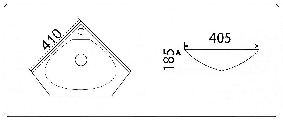Раковина Ceramalux N 41 9068В белая купить в интернет-магазине Sanbest