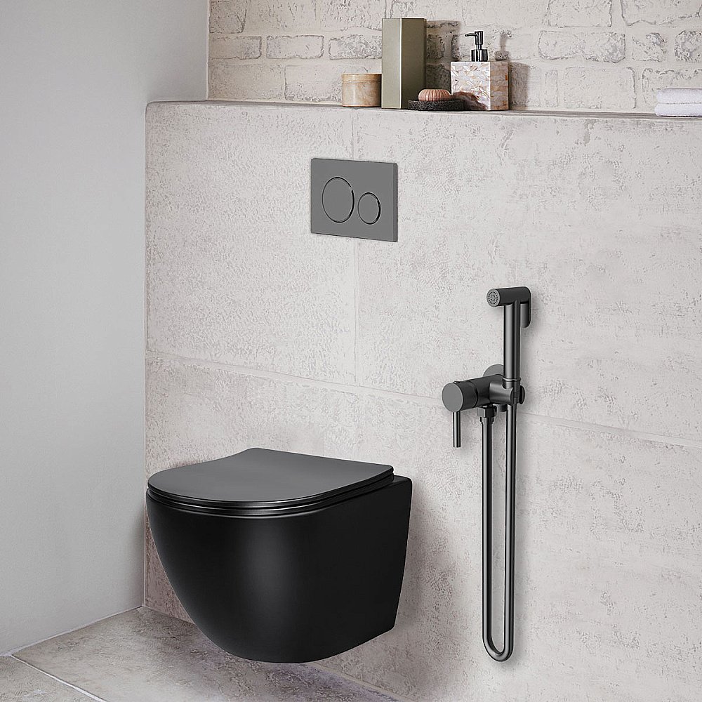 Гигиенический душ Vincea VHFW-101GM вороненая сталь купить в интернет-магазине сантехники Sanbest