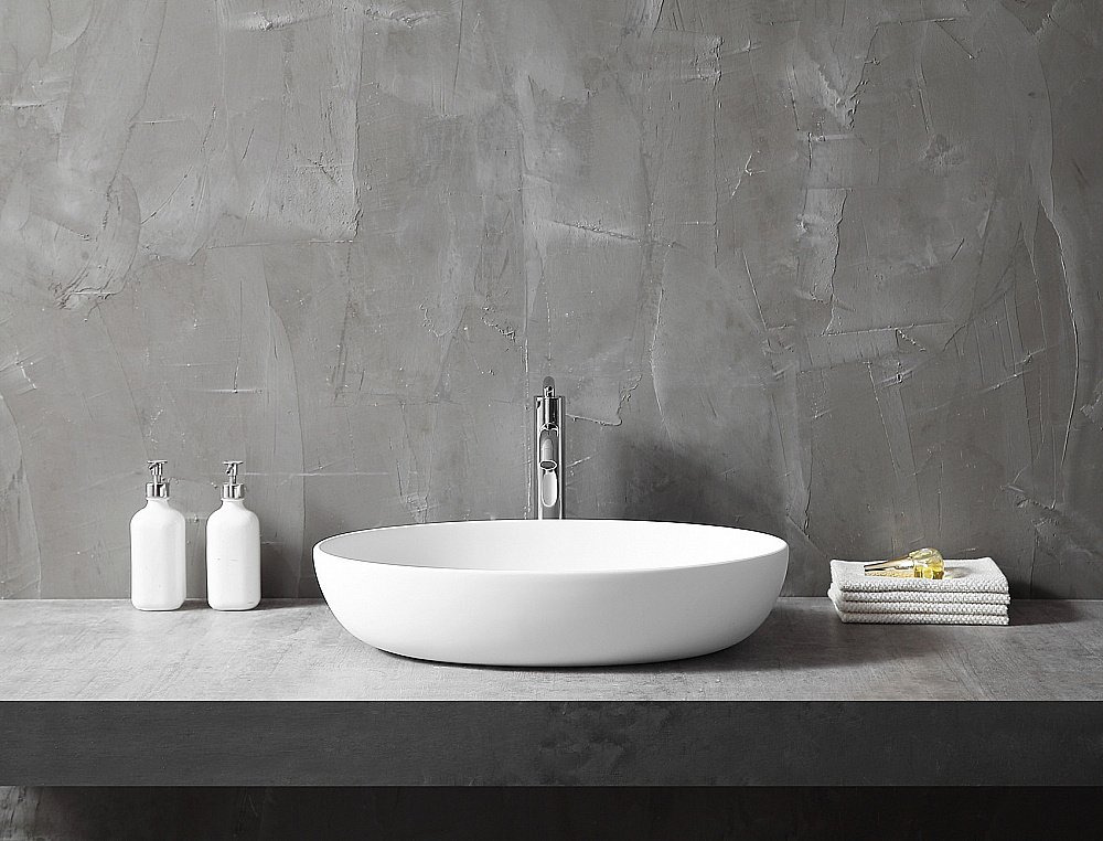 Раковина накладная ABBER Stein AS2619 белая матовая купить в интернет-магазине Sanbest