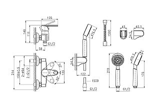 Смеситель для душа Cersanit CARI 63029 купить в интернет-магазине сантехники Sanbest
