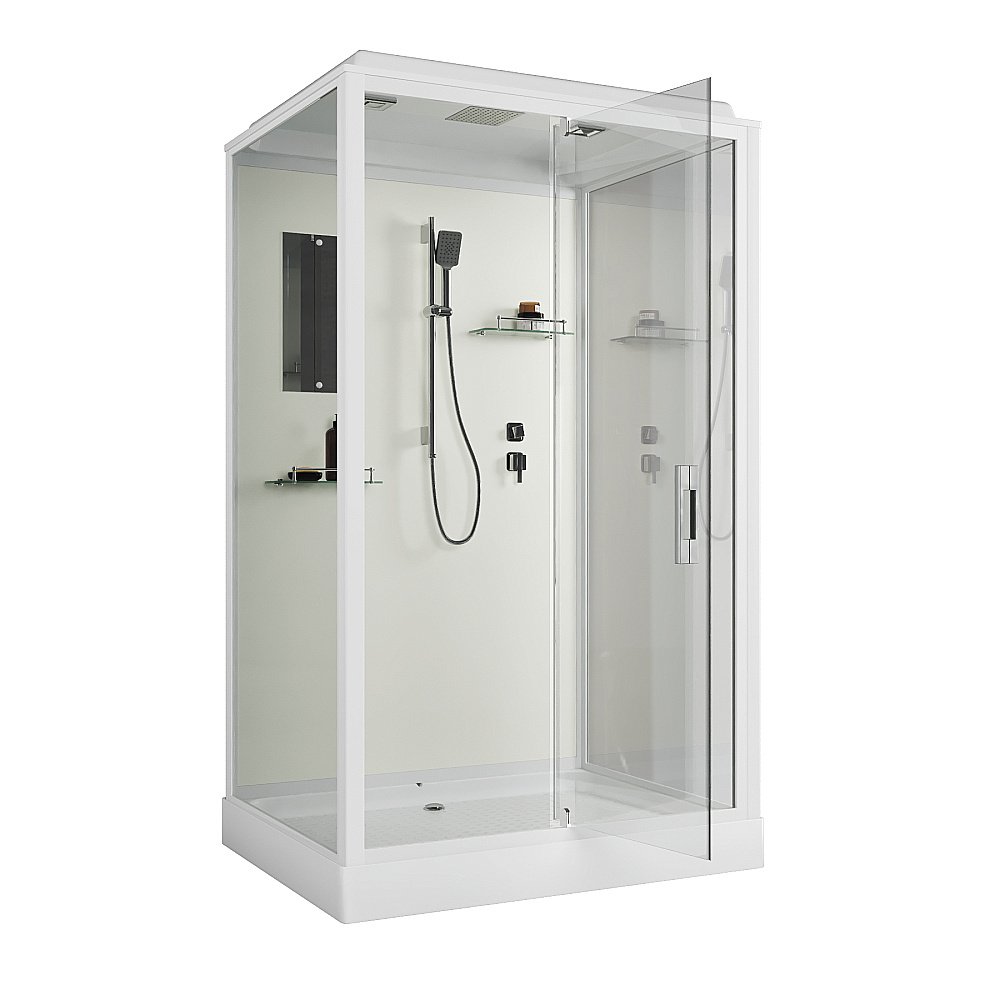 Душевая кабина Niagara Standart ST120/90/15Q 120х90 стекло прозрачное/профиль белый купить в интернет-магазине Sanbest