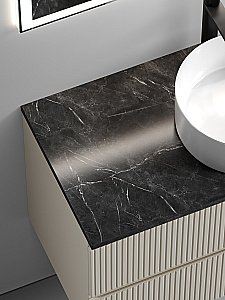 Тумба с раковиной Sancos SNOB T 100 со столешницей, бежевая матовая для ванной в интернет-магазине Sanbest