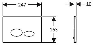 Кнопка для инсталляции CREAVIT DROP GP2002.00 купить в интернет-магазине сантехники Sanbest