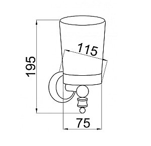 Стакан для зубных щеток Boheme Vogue Bianco 10134 купить в интернет-магазине сантехники Sanbest