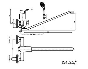 Смеситель для ванны Rav-Slezak COLORADO CO152.5/1 купить в интернет-магазине сантехники Sanbest