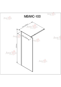 Душевое ограждение AvaCan MB100 профиль черный/стекло прозрачное с рисунком купить в интернет-магазине Sanbest