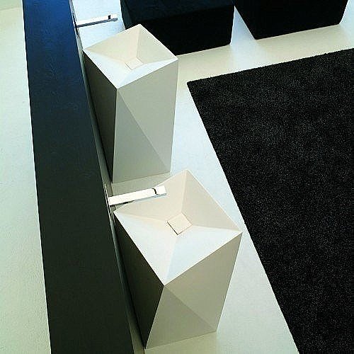 Раковина напольная Artceram Sharp 52 OSL008 01 00 bi белая купить в интернет-магазине Sanbest