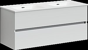 Тумба с раковиной Sancos Urban UR120-2W белый глянец для ванной в интернет-магазине Sanbest