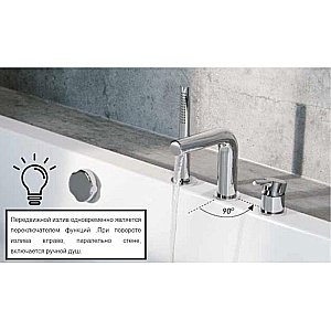 Смеситель для ванны EXCELLENT Pi AREX.1234WH белый матовый купить в интернет-магазине сантехники Sanbest