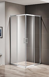 Душевой уголок Cezares Momento 90x90 MOMENTO-A-2-90-C-Cr стекло прозрачное/профиль хром купить в интернет-магазине Sanbest