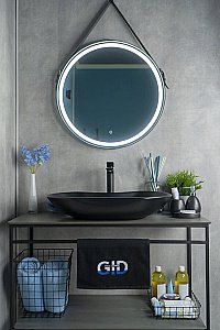 Раковина накладная Gid Lago 66,5 Bm9175 53333 черная матовая купить в интернет-магазине Sanbest