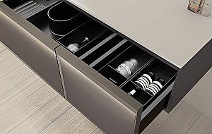 Тумба с раковиной Vincea Elise 80 VMC-4EL800MG/VCB-4EL800MW серый матовый для ванной в интернет-магазине Sanbest