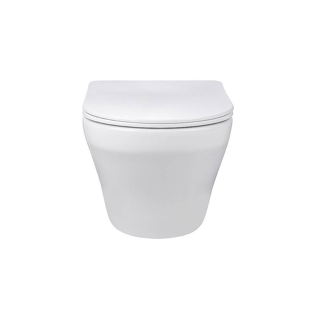 Унитаз подвесной Vincea EDGE-M VT1-37 безободковый, с крышкой микролифт, белый купить в интернет-магазине Sanbest