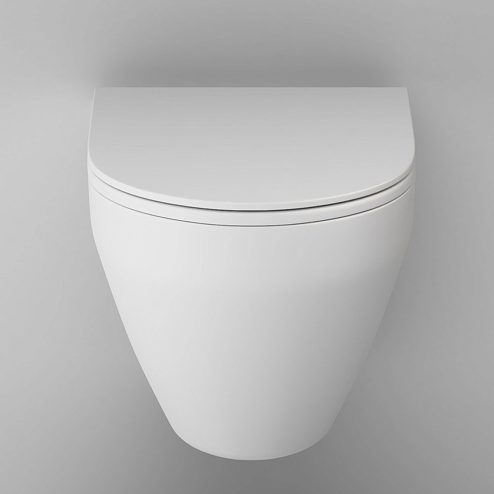 Унитаз подвесной AM.PM Spirit V2.0 C701700MWSC белый матовый, безободковый купить в интернет-магазине Sanbest