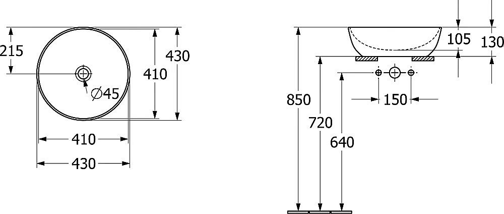 Раковина накладная Villeroy&Boch Artis 43 417943R1 альпийский белый купить в интернет-магазине Sanbest