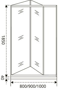 Душевая дверь Good door INFINITY SD 100 прозрачная купить в интернет-магазине Sanbest