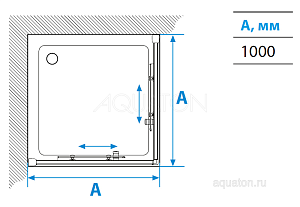 Душевой уголок Акватон Ritsa квадратный 100х100 купить в интернет-магазине Sanbest