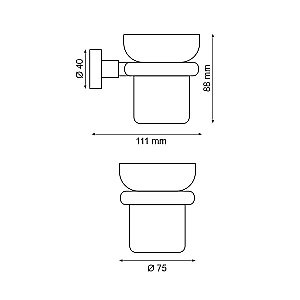 Стакан Webert Rimini RI500301010 золото купить в интернет-магазине сантехники Sanbest
