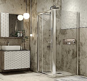 Душевой уголок Grossman Alba2 GR-9090Al2 90х90 стекло прозрачное/профиль хром купить в интернет-магазине Sanbest