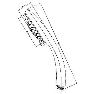 Душевая лейка Aquanet КН53401СР купить в интернет-магазине сантехники Sanbest