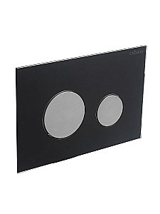 Кнопка для инсталляции Cezares LUX-GN-BORO-C черная глянцевая, хром купить в интернет-магазине сантехники Sanbest