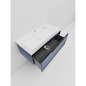 Тумба с раковиной La Fenice Simpla 100 FNC-01-SIM-BG-100 синяя матовая для ванной в интернет-магазине Sanbest