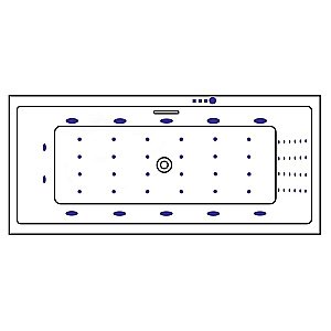 Ванна акриловая EXCELLENT Heaven Slim NANO WAEX.HEV18S.NANO.CR 180x80 белая с гидромассажем купить в интернет-магазине Sanbest