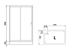 Душевой уголок Royal Bath RB8120HP-T 120х80 прозрачный купить в интернет-магазине Sanbest