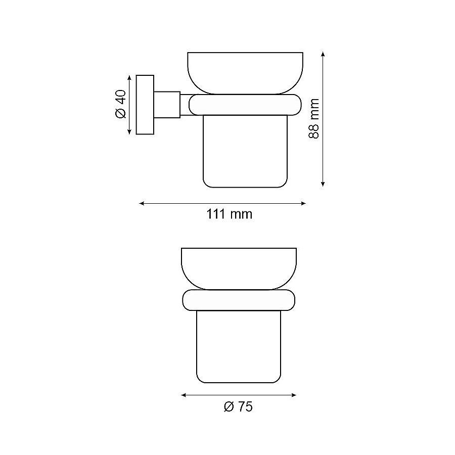 Стакан Webert Rimini RI500301010 золото купить в интернет-магазине сантехники Sanbest