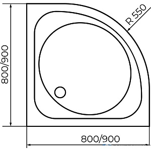 Душевой поддон RGW SMC-W 90x90 57350499-01 белый купить в интернет-магазине Sanbest