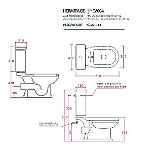 Унитаз напольный Artceram HERMITAGE HEV004 03 00 nero черный глянцевый купить в интернет-магазине Sanbest