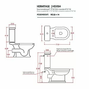 Унитаз напольный Artceram HERMITAGE HEV004 03 00 nero черный глянцевый купить в интернет-магазине Sanbest