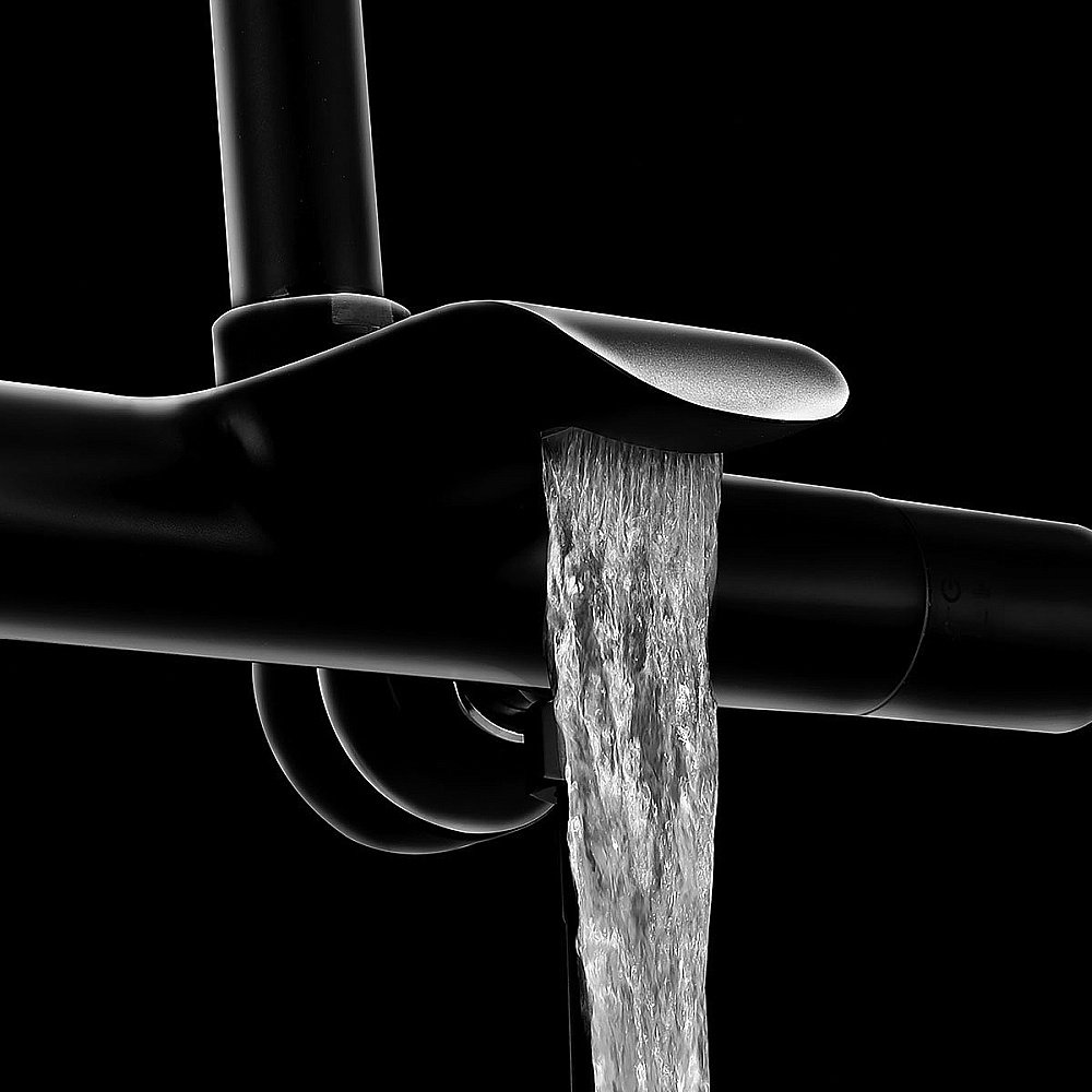 Душевая система Vincea Esse VSFS-1E1TMB черная матовая купить в интернет-магазине сантехники Sanbest