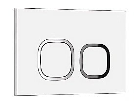 Кнопка для инсталляции CeruttiSpa 8960 белая глянцевая купить в интернет-магазине сантехники Sanbest