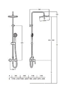 Душевая система Roca L20 5A9709C00 купить в интернет-магазине сантехники Sanbest