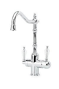 Смеситель для кухни Boheme Tradizionale Chromo 113-SW хром/ручка с кристаллом Swarovski купить в интернет-магазине сантехники Sanbest