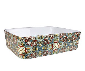 Раковина накладная Bronze de Luxe Cozy 48 1237V белая, с декором купить в интернет-магазине Sanbest