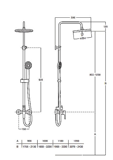 Душевая система Roca L20 5A9709C00 купить в интернет-магазине сантехники Sanbest