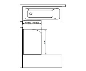 Шторка для ванны Ideal Standard Connect T9924EO купить в интернет-магазине Sanbest