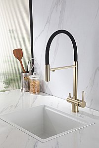 Смеситель для кухни Abber Wasser Kreis AF81141G золото матовое купить в интернет-магазине сантехники Sanbest