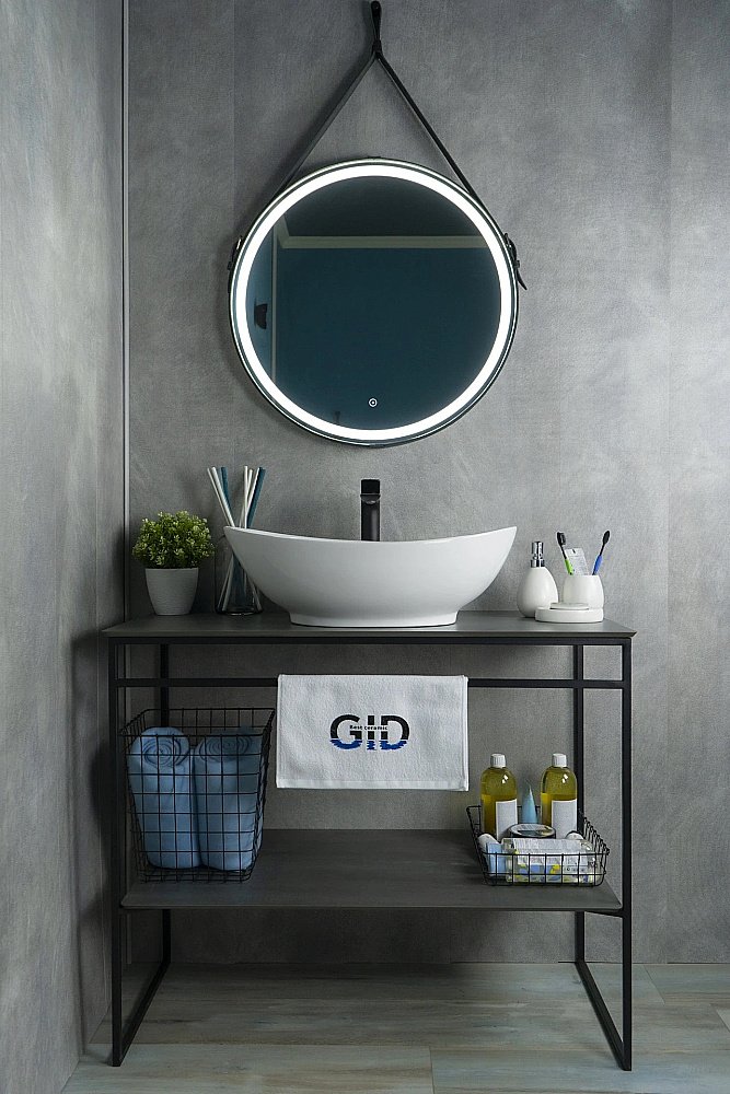 Раковина накладная Gid Lago 60 N9019 51108 белая купить в интернет-магазине Sanbest