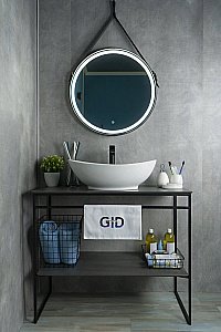 Раковина накладная Gid Lago 60 N9019 51108 белая купить в интернет-магазине Sanbest