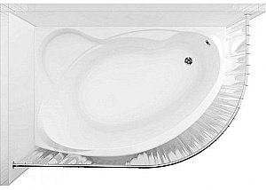 Карниз для ванны Aquanet Sarezo 160х100 белый купить в интернет-магазине сантехники Sanbest