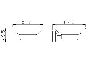 Мыльница с держателем WONZON & WOGHAND FLAT WW-9722 хром купить в интернет-магазине сантехники Sanbest