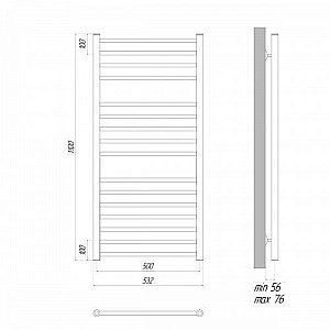 Полотенцесушитель водяной Lemark Ursus П16 LM72116BL купить в интернет-магазине сантехники Sanbest