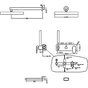 Душевая система Boheme Spectre 454-2-G золото купить в интернет-магазине сантехники Sanbest