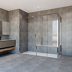 Душевой уголок Vincea GARDA VSR-1G21017CL 170x100 стекло прозрачное/профиль хром купить в интернет-магазине Sanbest